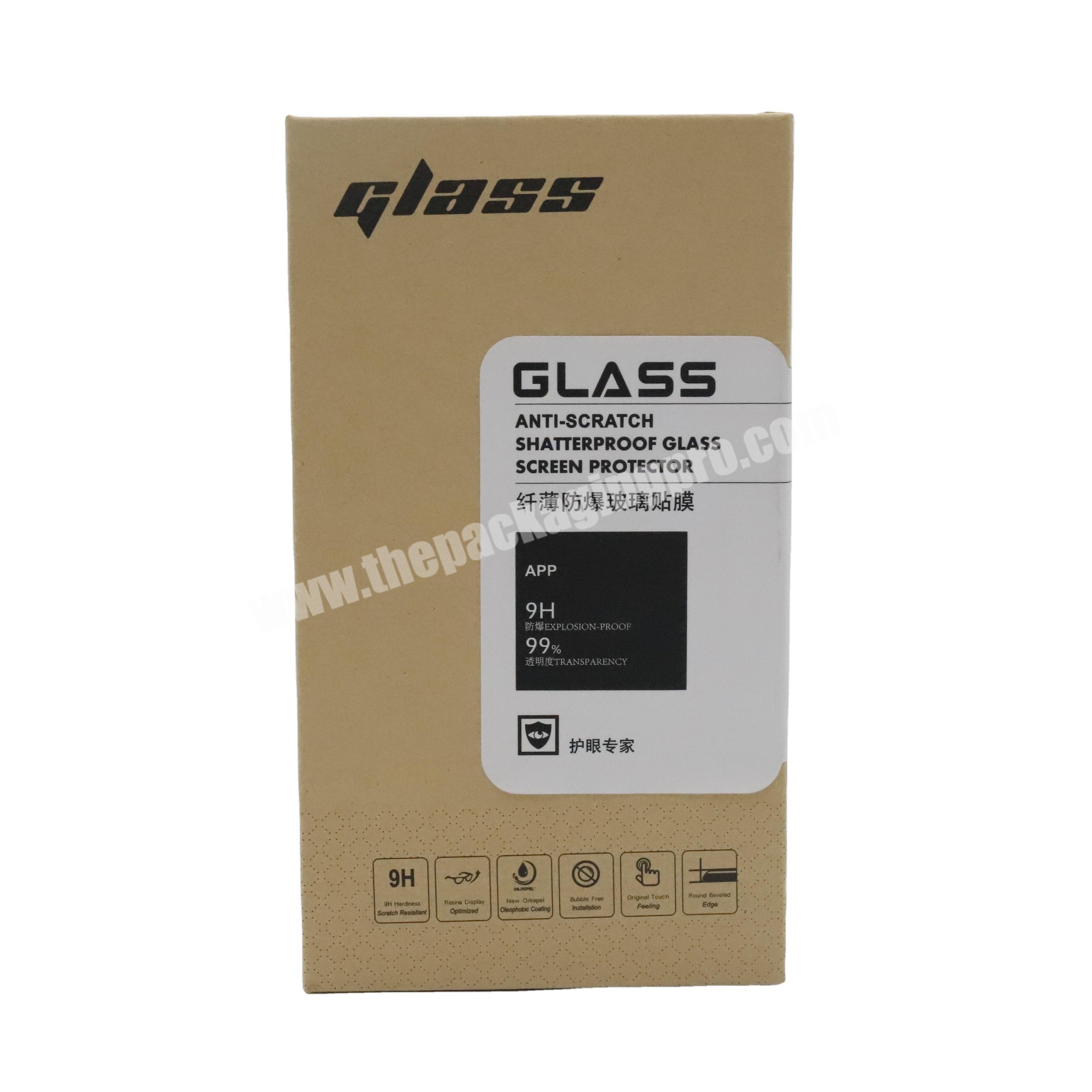Customize Phone Case Paper Box Packing Tempered Glass Screen Protector Packaging For phone