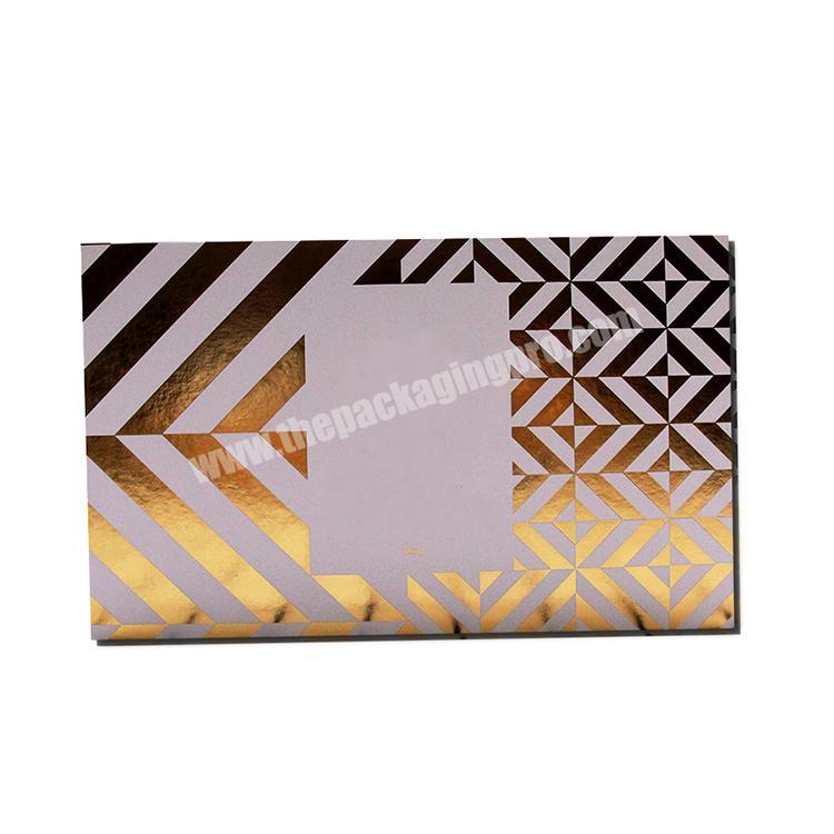 custom Customized Logo Luxury Design Golden Foil Cosmetic Packaging Paper Gift Magnetic Box 