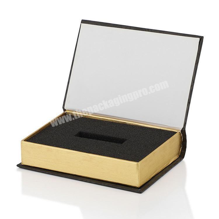 Customized Luxury Printed Kraft Paper Rigid Cardboard Magnetic Closure Packaging Book Shaped Gift Box