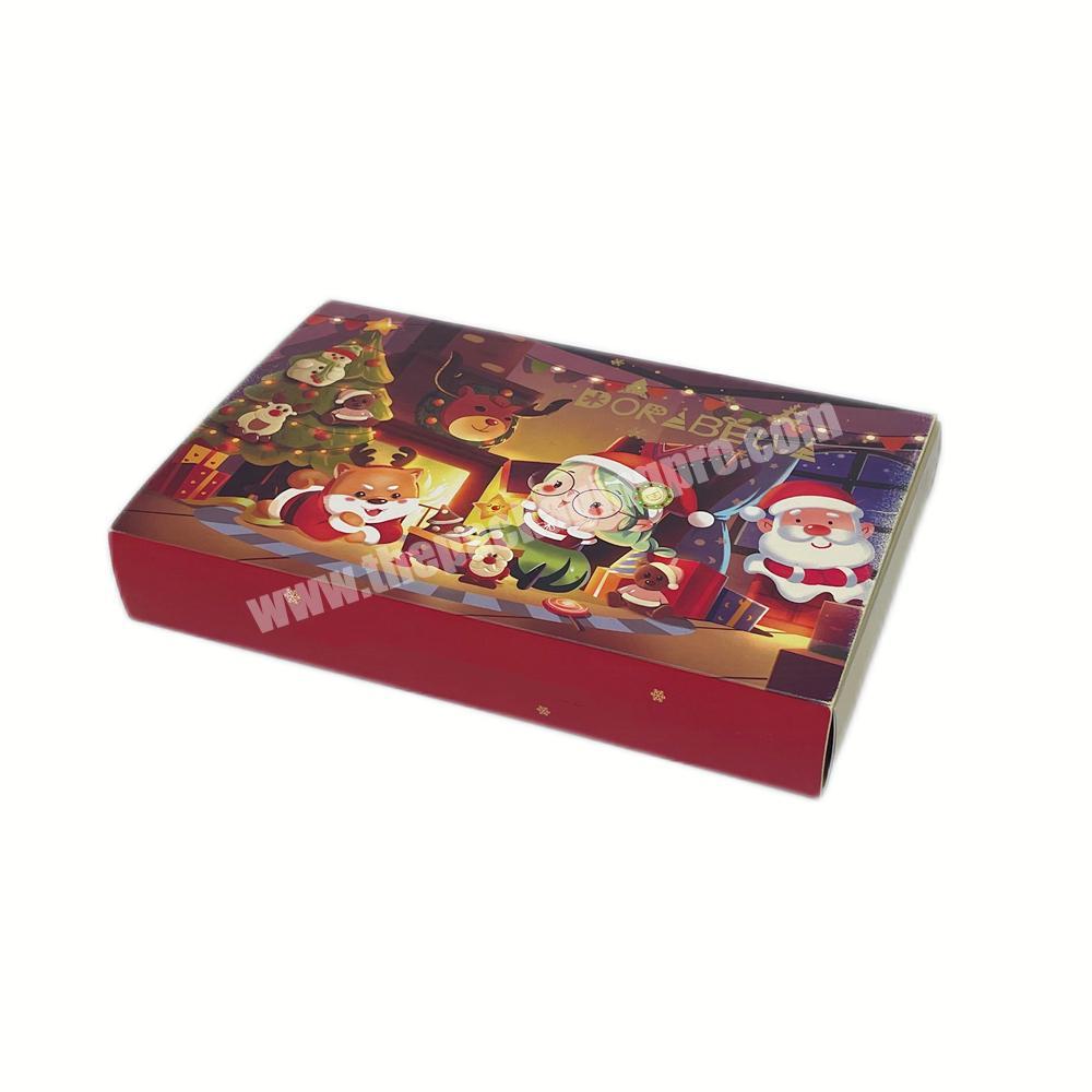 Cute Custom Printing  Christmas Candy Chocolate Kids Paper Cardboard Drawer Gift Box Manufacturer