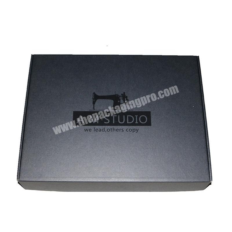 Eco Friendly Custom Logo Printed Black Mailer Box Durable Clothing Gift Shoes Packaging Cardboard Paper Shipping Boxes