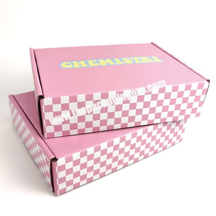 Wholesale High Quality Custom Printed Cheap  pink Corrugated Cardboard Box