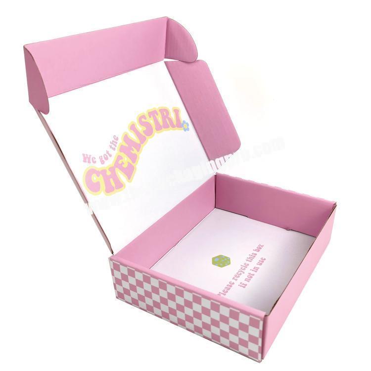 Wholesale High Quality Custom Printed Cheap  pink Corrugated Cardboard Box manufacturer