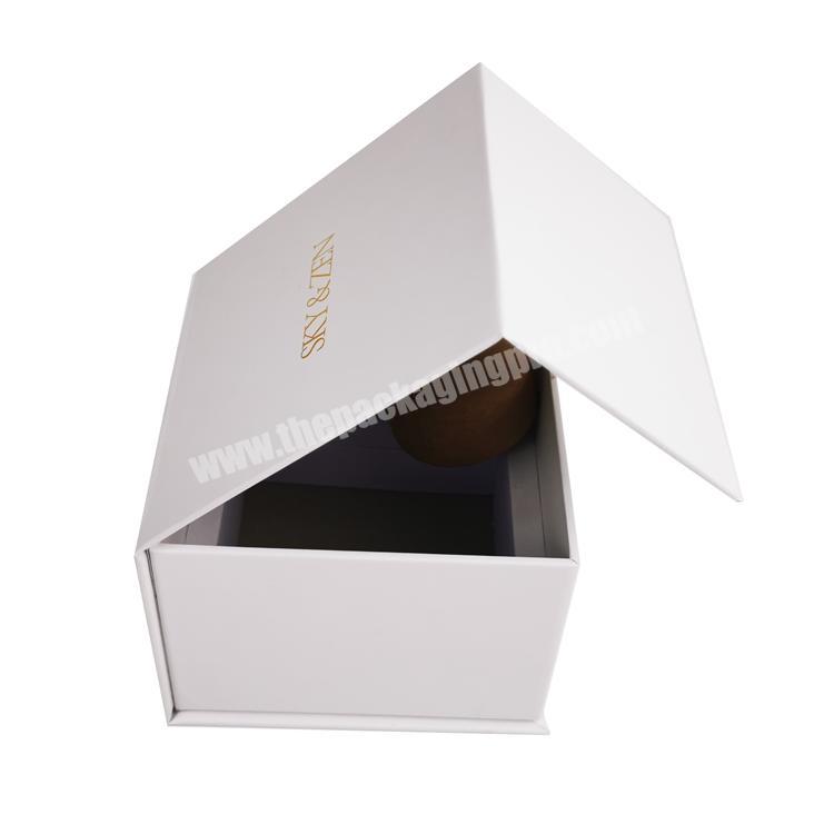 Eco Friendly Luxury  Wholesale Paper Custom Candle Gift Box With InSerts Packaging  Magnetic Closure Rigid Paper Boxes