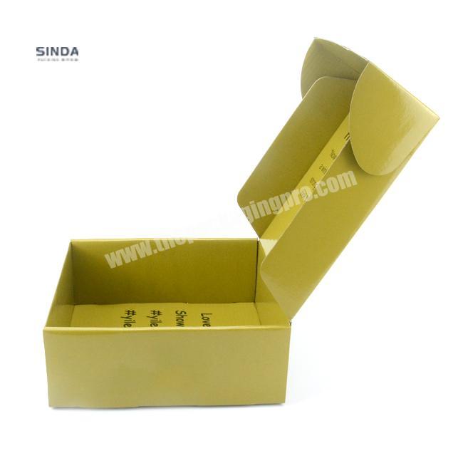 Eco Friendly  Wholesale foldable mailer paper box high quality hot stamping custom shipping  corrugated box for clothing