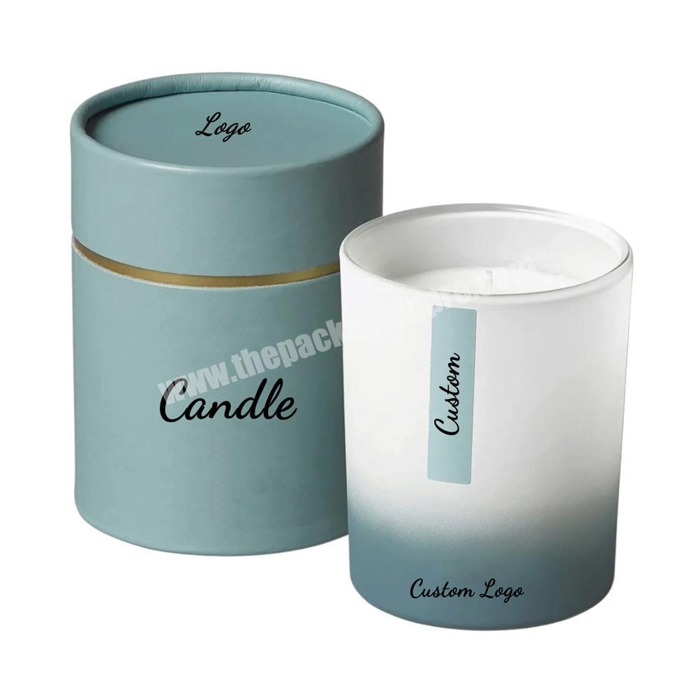 Eco-friendly Custom Label  Empty Kraft Paper Cosmetic Cylinder Packaging Candle Tube Perfume Boxes factory