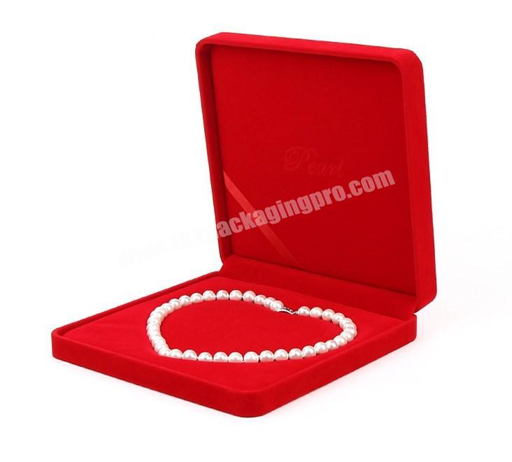 Exquisite Luxury Jewelry Box Packaging Velvet Necklace Boxes Pear Jewelry Box with Custom Logo