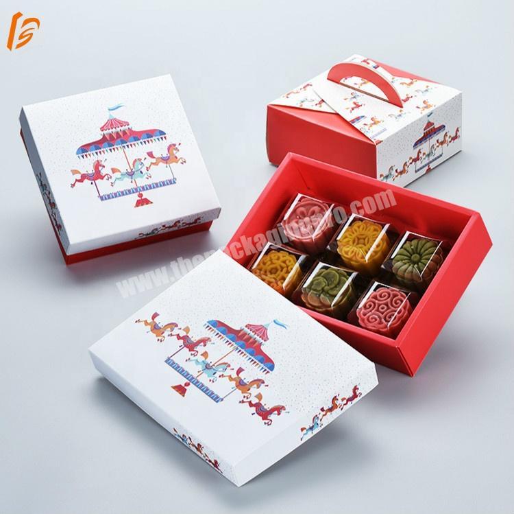 Factory customized portable pastry box cookies packaging box