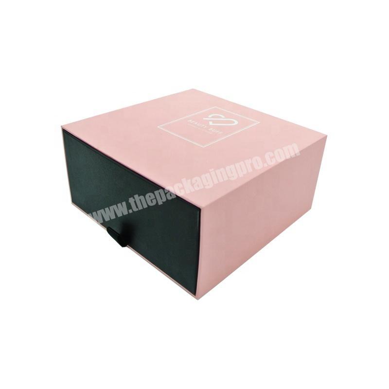 Factory small jewelry packaging gift decorated cardboard drawer storage paper box with custom logo