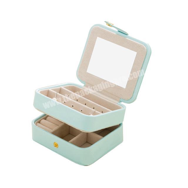 Fancy Small Travel Jewelry Storage Box Earring Necklace Organizer Wholesale with Magnetic Closure