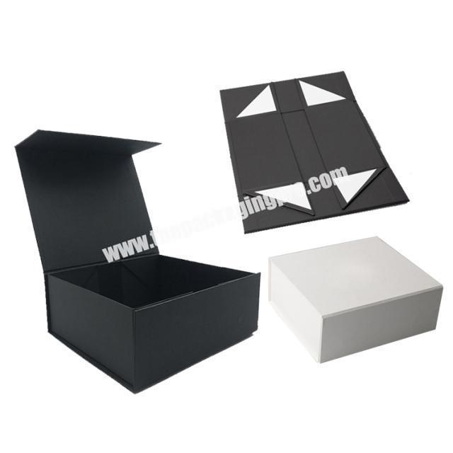 Custom Paper Cardboard Cajas De Zapatos Sneaker Foldable Black Luxury Magnetic Shoe Box Packaging