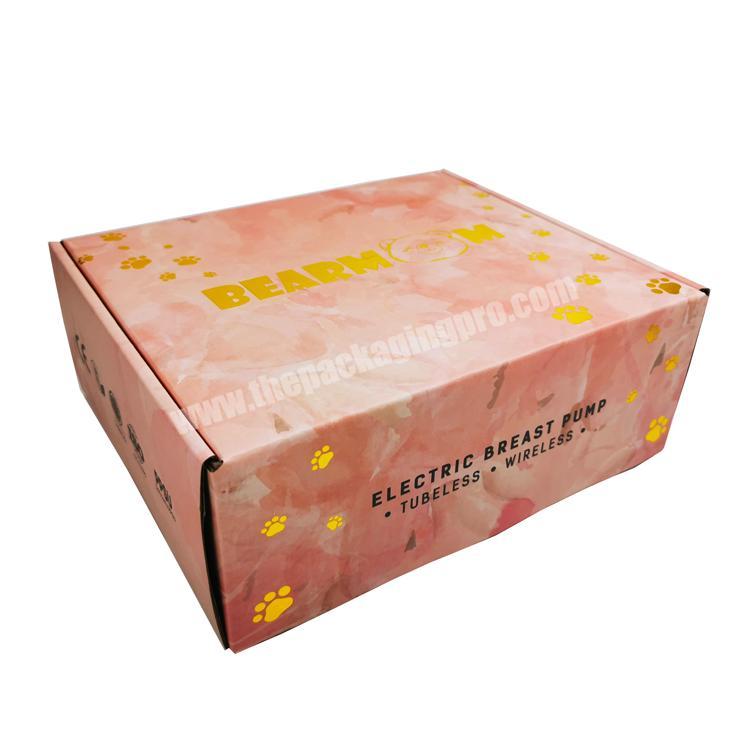 Fashion luxury colour printing attractive design paper shipping box with custom logo