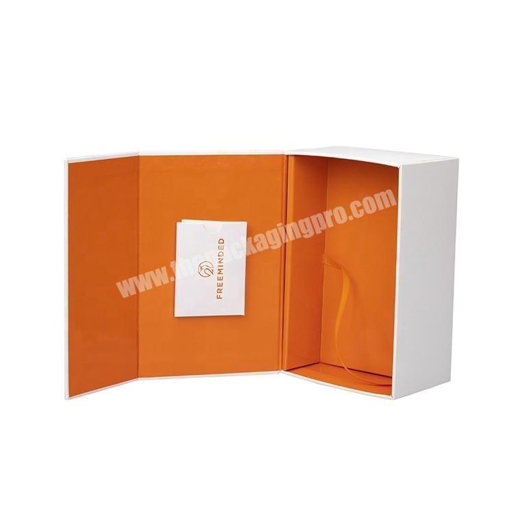 Fashionable Cardboard Packaging Box Book Style Skincare Products Packaging Box with Magnet Lid