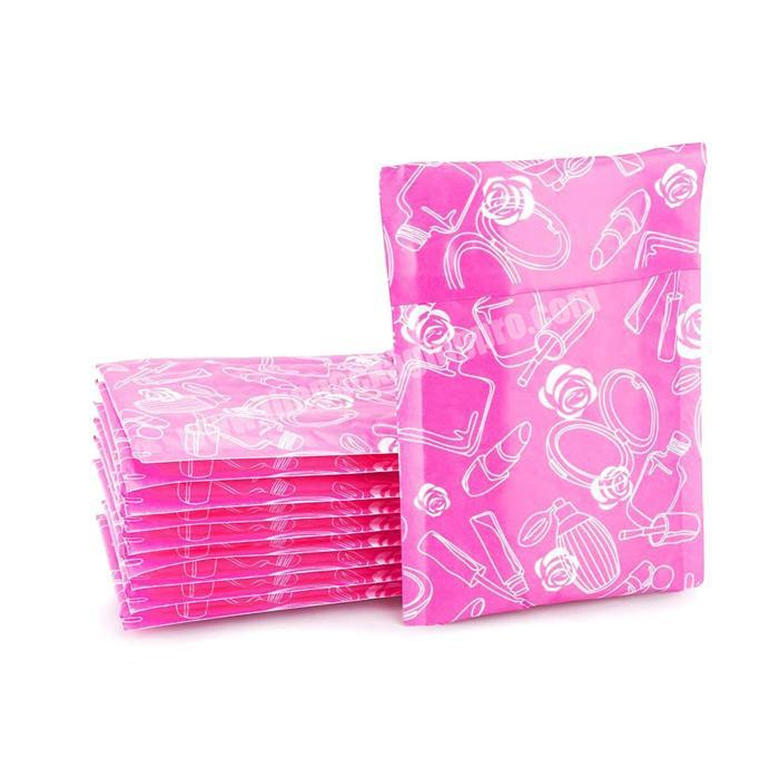 Fashionable pattern 4 x 6 inch light pink postal envelope mailing bubble bag