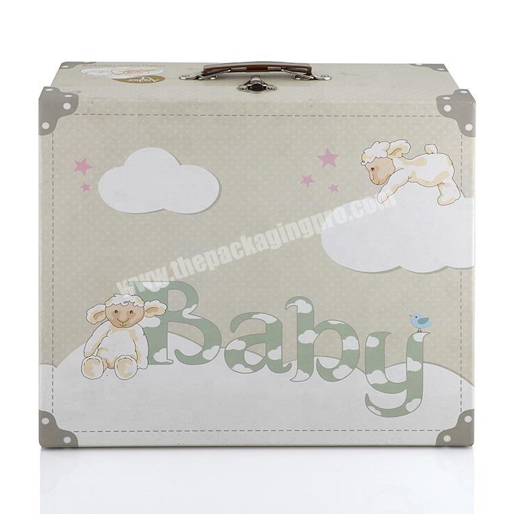 Fast Delivery Free Sample Custom Suitcase Gift Box For Baby Cloth