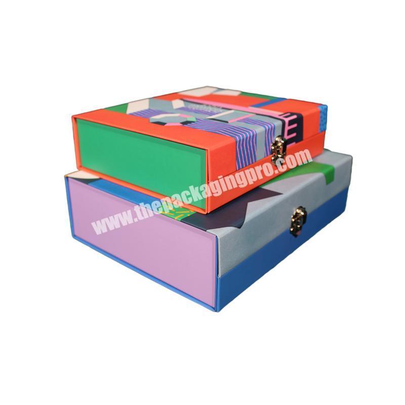 Chinese Factory Personalised Printed Cardboard Book Shaped Folding Gift Box with Magnetic Lid