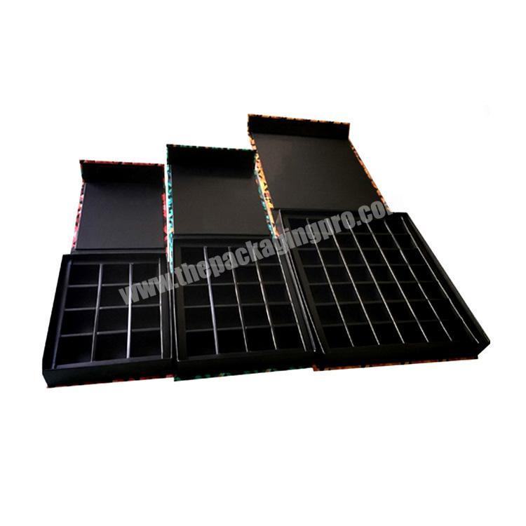 Folding Wholesale Custom New Gift Packaging  Luxury Packaging Black Magnetic Chocolate Box