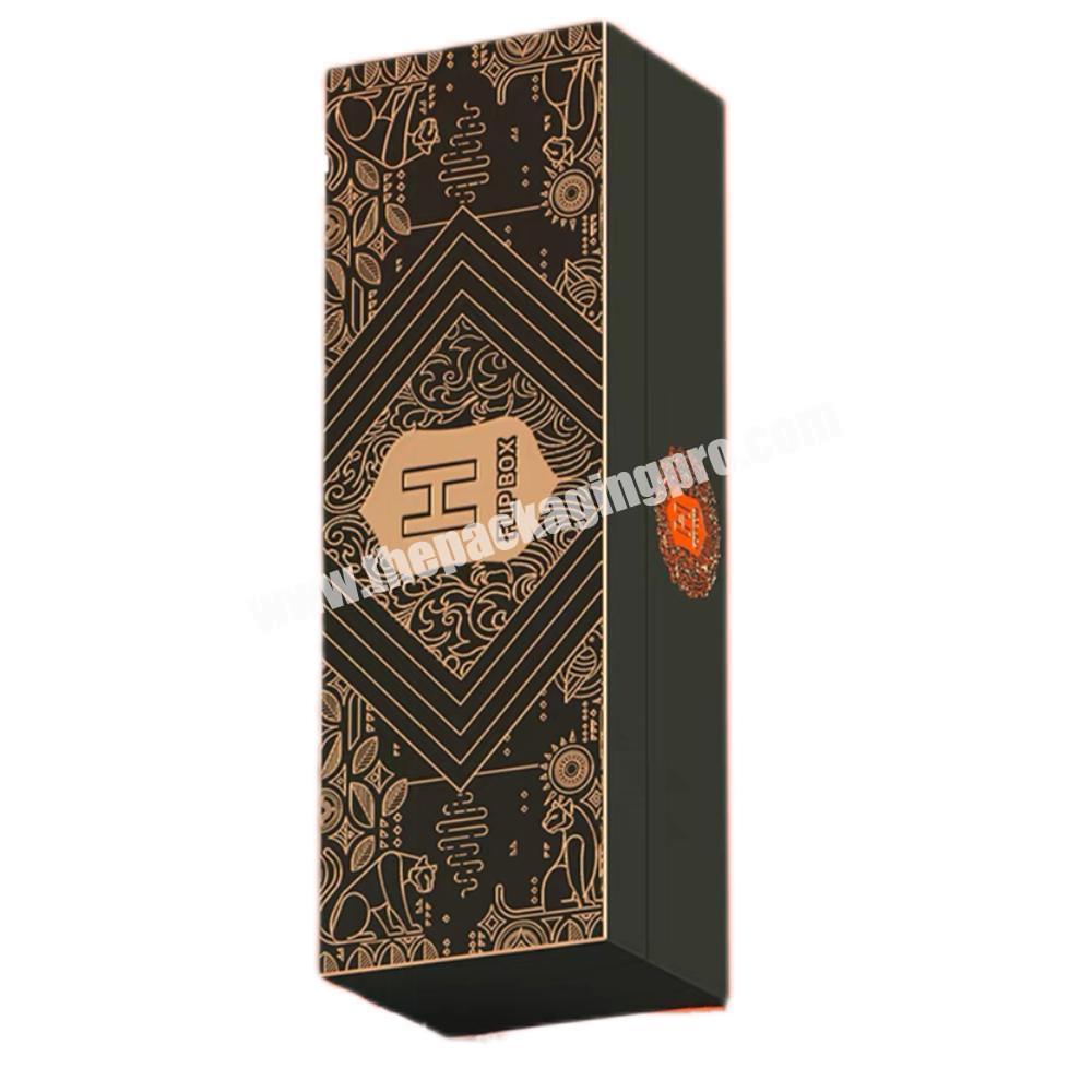 custom Wholesale Custom Luxury Cardboard Paper Magnetic Single Red Wine Bottle Gift Packaging Box 