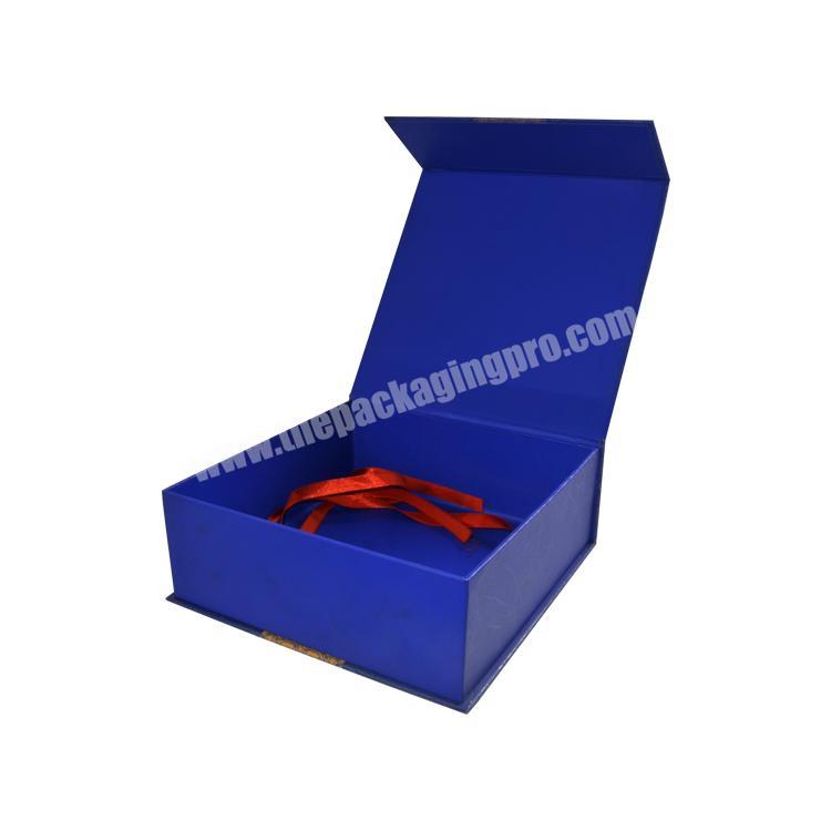 High End Navy Health Products Paper Packing Gift Box With Magnetic Closure