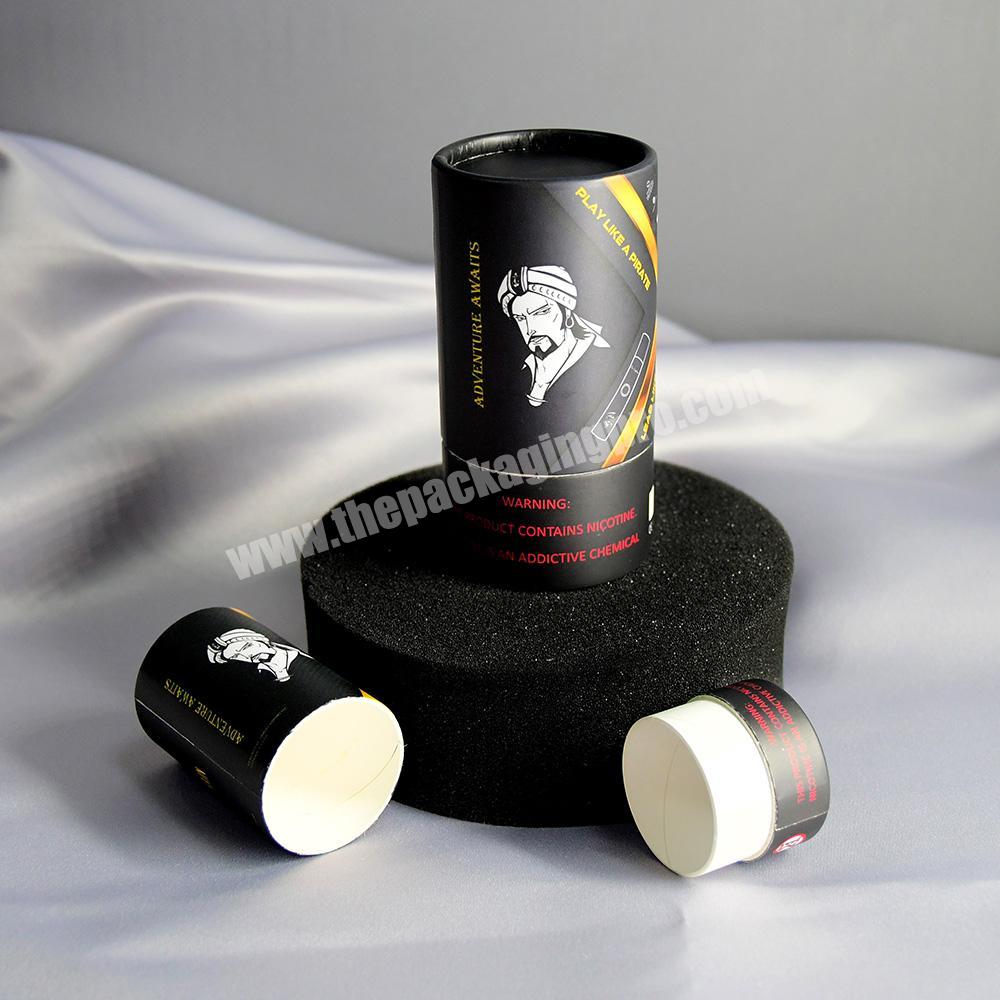 High Quality Black Round Cylinder Packaging Gift Box Wrapping Hard Kraft Paper Tube packing