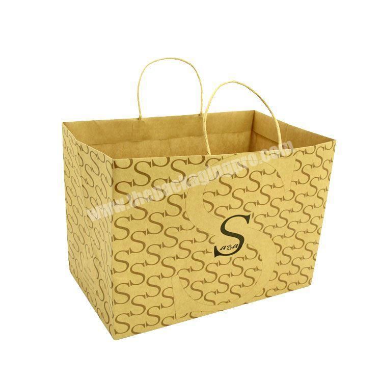 High Quality Craft Paper Bag Fashion Printed Pattern Kraft Paper Bags For Shopping