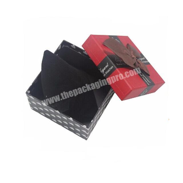 High end Luxury personalized red watch packaging box with pillow