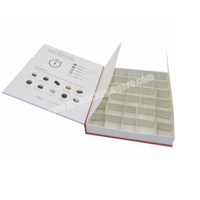 High quality empty chocolate drawer packing box with dividers