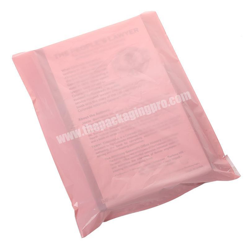 High strength waterproof biodegradable light pink color mailer courier bag