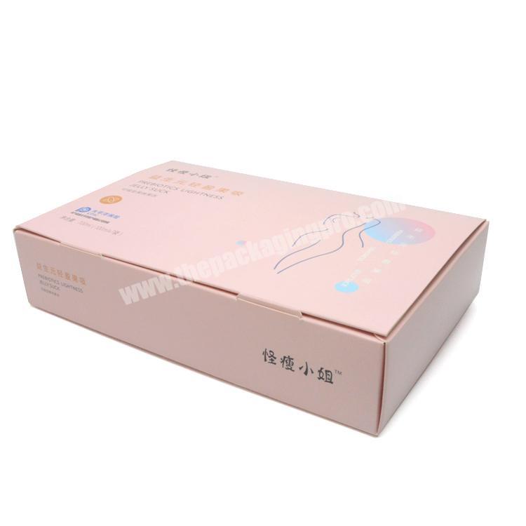 Hot quality spot printing foldable pink  mailer shipping box with custom printed logo