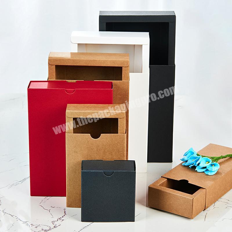 Hot sale custom printed logo retail folding paper drawer style paper box