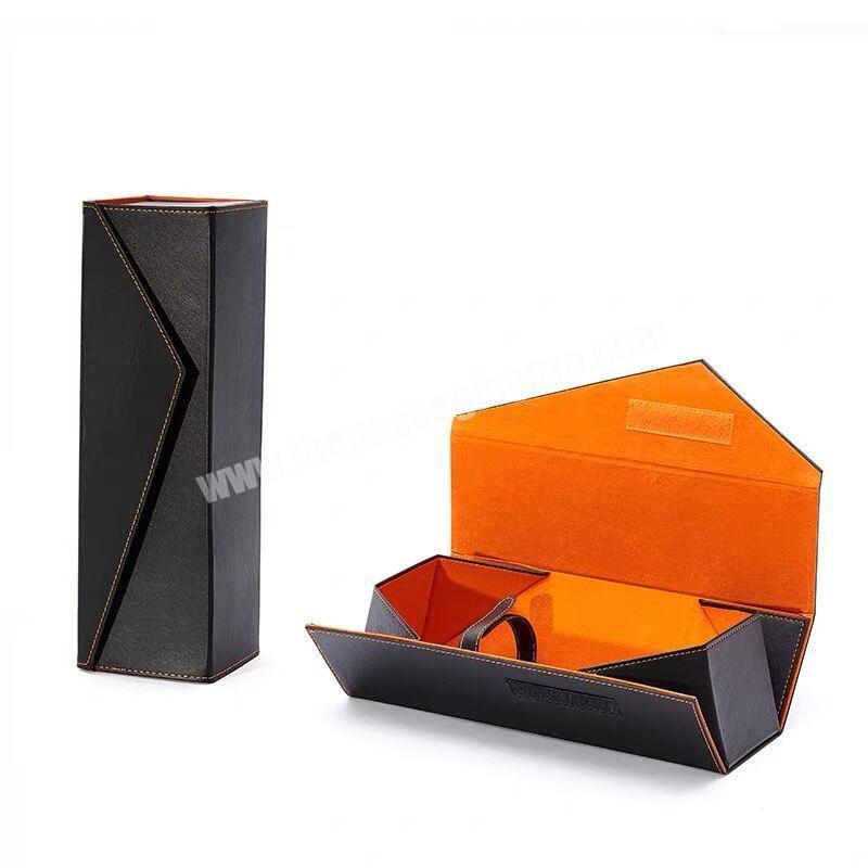 Leather Wine VODKA Champagne Shipping Boxes Packing Luxury Gift Wine Box in Stock factory