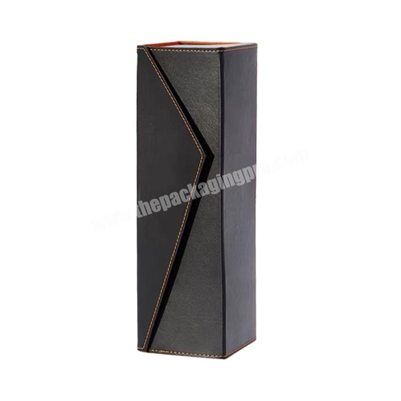 personalize Leather Wine VODKA Champagne Shipping Boxes Packing Luxury Gift Wine Box in Stock