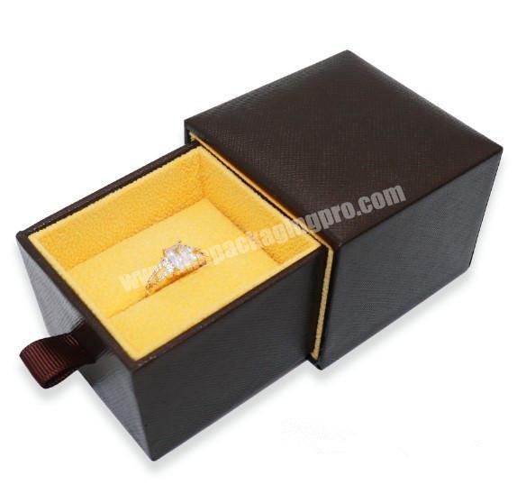 Luxurious Personalised Drawer Box Jewellery Packaging Cardboard Red Paper Leatherette Jewellery Storage Box