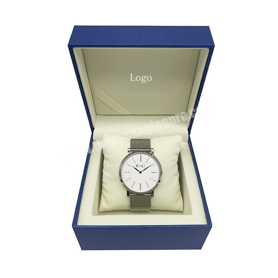Luxury Blue Leatherette Watch Gift Box