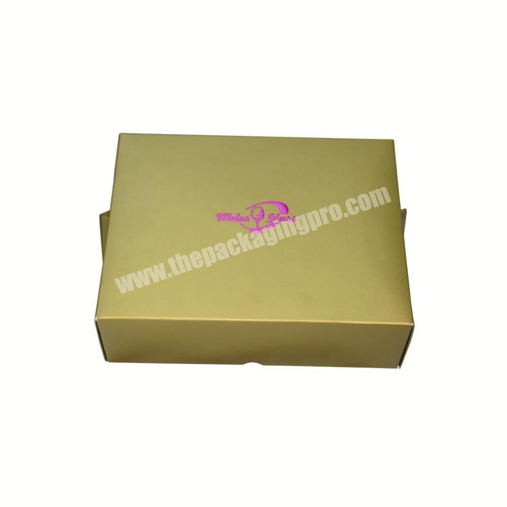 Luxury Custom Logo Gold Paperboard Rigid Wine Whiskey Glass Set Gift Box with Satin manufacturer