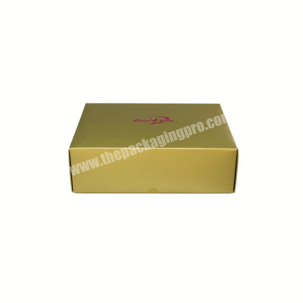 custom Luxury Custom Logo Gold Paperboard Rigid Wine Whiskey Glass Set Gift Box with Satin 