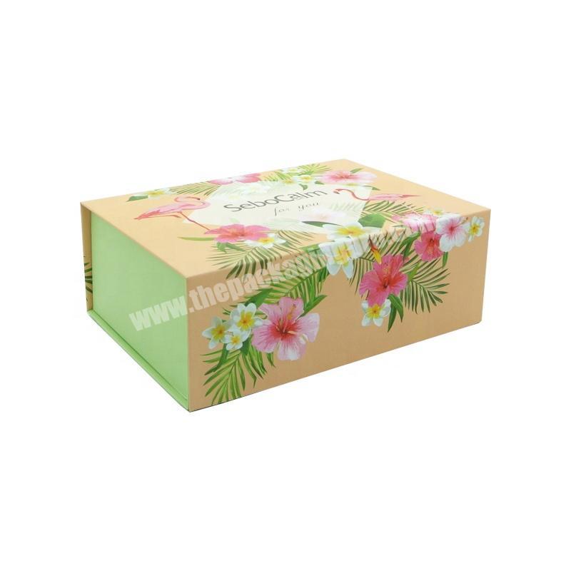 Luxury Custom clothing paper magnetic flat folding gift packaging box