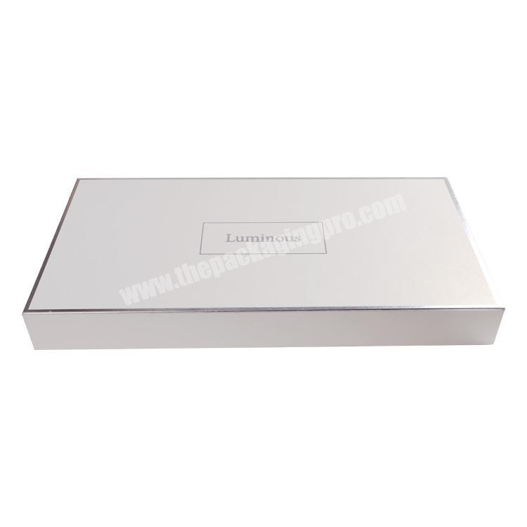 Luxury Custom gold stamping logo flat Cardboard Paper EVA Foam Insert Packaging Lid And Base Rectangle Gift Box