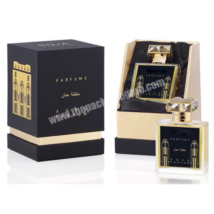 Luxury High Level Gold Foiled Custom Perfume Box With Tray
