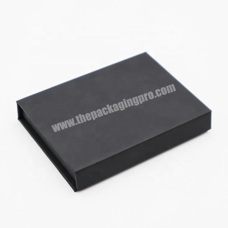 Luxury Paper Packaging Logo Black Magnetic Closure Custom Printed Rigid Hinged Cardboard Gift Box