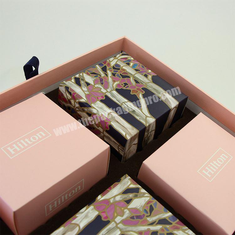 custom Luxury custom embossed logo cardboard gift box with foam insert 