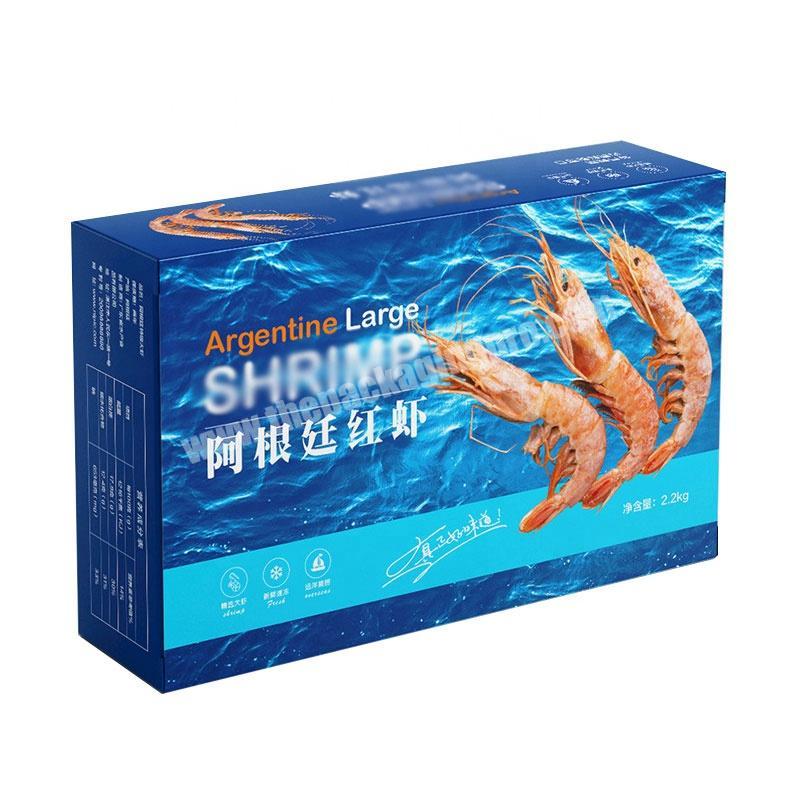Manufacturer Frozen Shrimp Food Box Custom Designs Corrugated Seafood Packaging Boxes