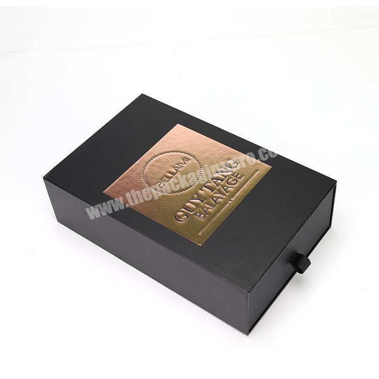 New Black Gift Packing Drawer Jewelry Box Packaging,sliding Gift Drawer Box