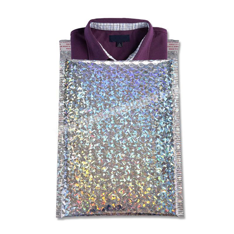 New fashion design durable 100% recycled holographic 6x9 mailer bags