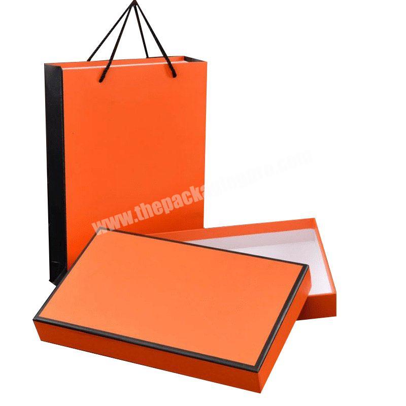 New style Fashion Orange Customised Scarf Gift Box with Custom Logo