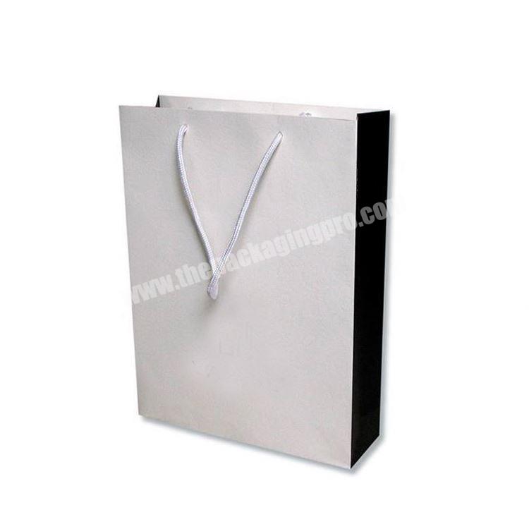 Newest design imprint company logo foldable handle shopping paper bag for gift