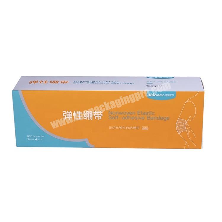 Non Woven Elastic Bandage Packaging Boxes And Top Clear Pet Window Paper Box