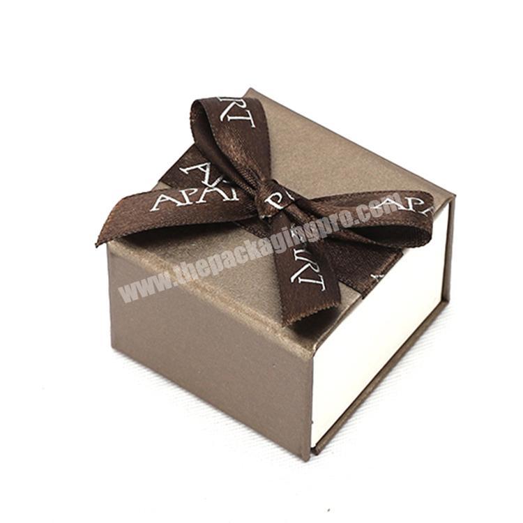 OEM Custom Gift Box Packing Book Shape Custom Ribbon Box With Ribbon