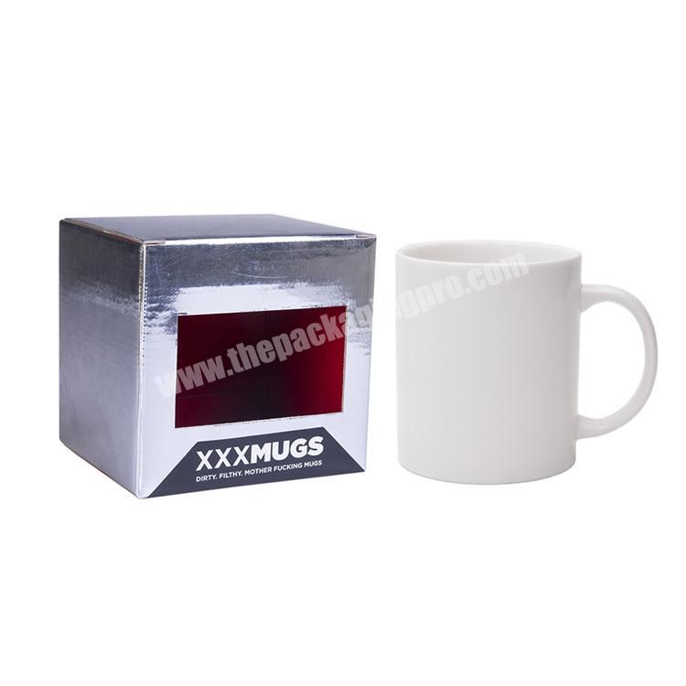 OEM Logo Printed Corrugated Cardboard Mug Packing Box Mug Gift Box