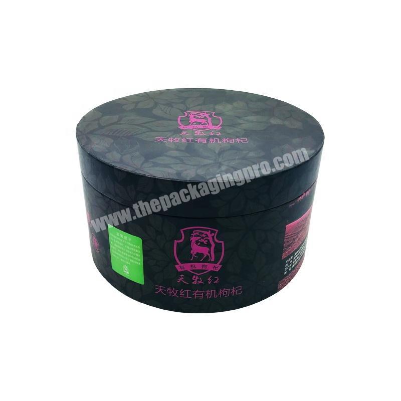 OEM  empty craft paper round cylinder recycled tea packaging paper cardboard box